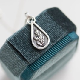 Thuja - nature inspired necklace with a Thuja leaf