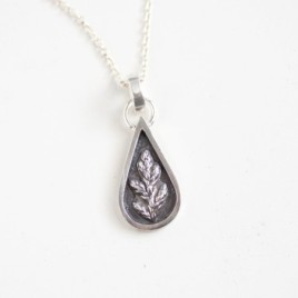 Thuja - nature inspired necklace with a Thuja leaf