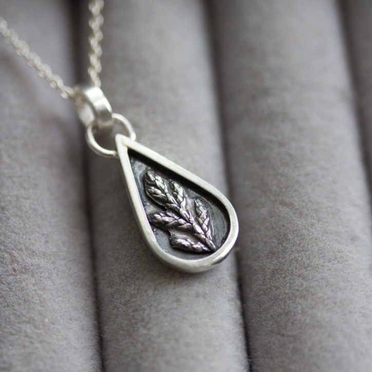 Thuja - nature inspired necklace with a Thuja leaf