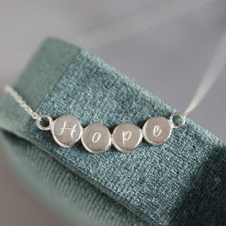 Personalized necklace, custom number of letters, sterling silver