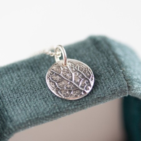 Leaf - nature inspired necklace with leaf texture