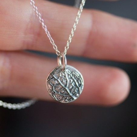 Leaf - nature inspired necklace with leaf texture