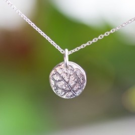 Leaf - nature inspired necklace with leaf texture
