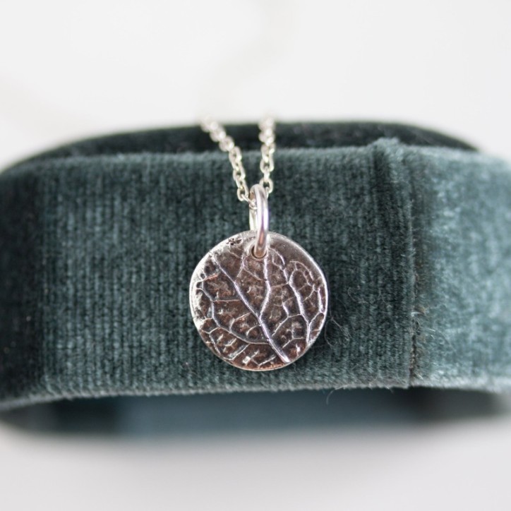 Leaf - nature inspired necklace with leaf texture