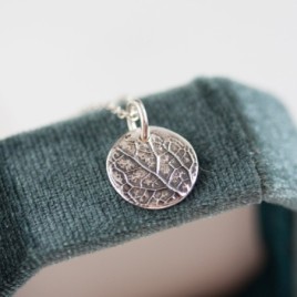 Leaf - nature inspired necklace with leaf texture