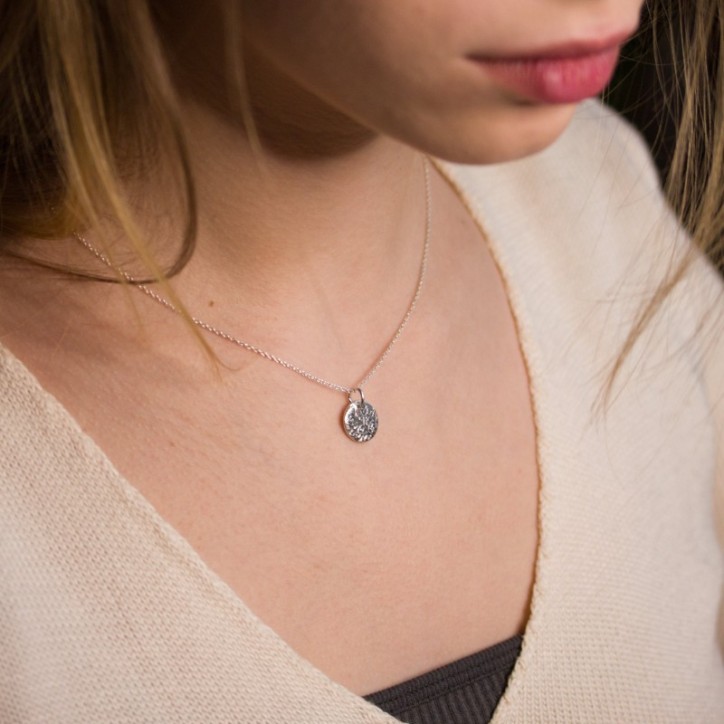 Leaf - nature inspired necklace with leaf texture