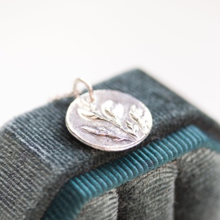 Grass - nature inspired necklace with grass flowers texture