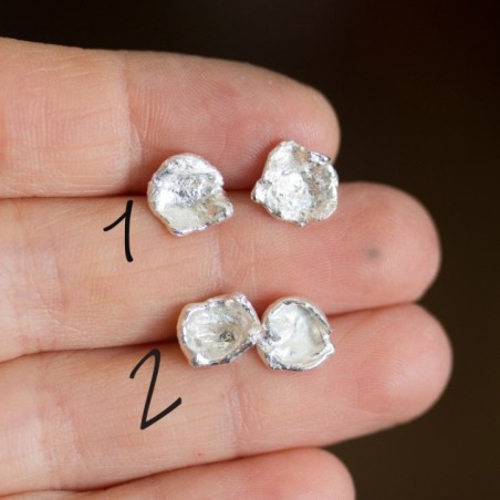 Water splash - stud earrings in sterling silver