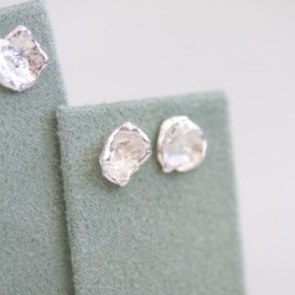 Water splash - stud earrings in sterling silver
