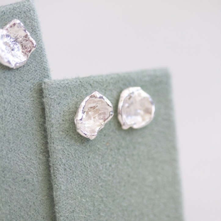 Water splash - stud earrings in sterling silver