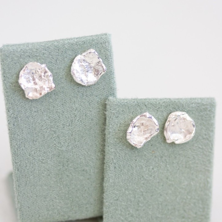 Water splash - stud earrings in sterling silver