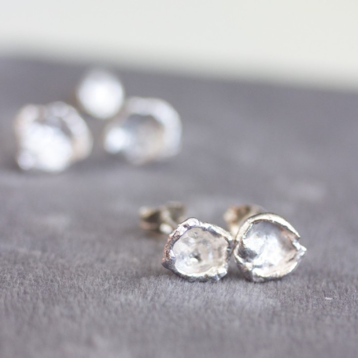Water splash - stud earrings in sterling silver