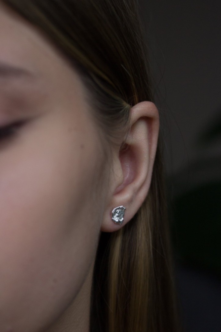 Water splash - stud earrings in sterling silver