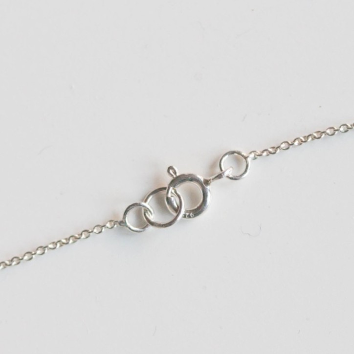 Peridot necklace, sterling silver