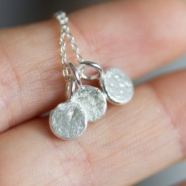 Initial necklace, dainty initial pendant, sterling silver, lowercase
