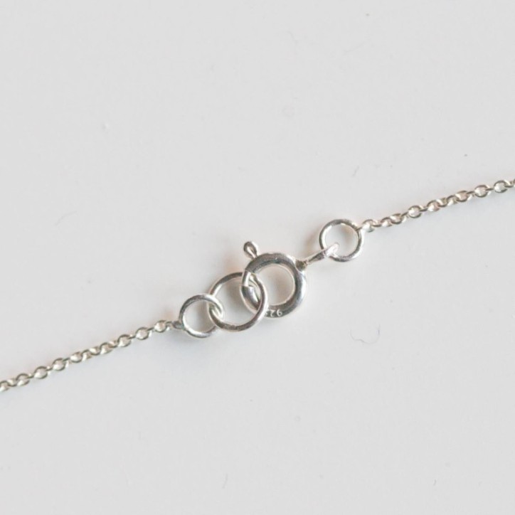 Initial necklace, dainty initial pendant, sterling silver, lowercase