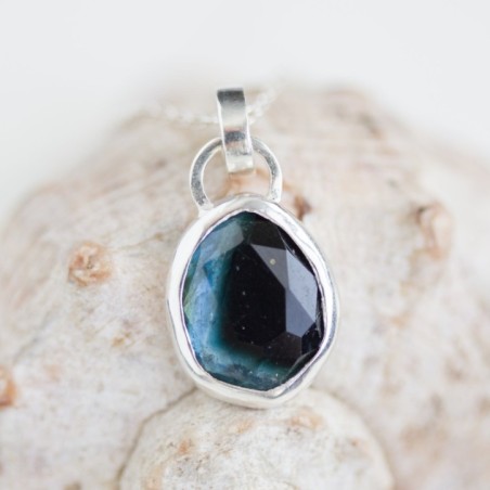 Blue-black Tourmaline necklace