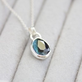 Blue-black Tourmaline necklace