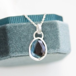 Blue-black Tourmaline necklace