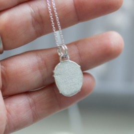Kyanite necklace, sterling silver