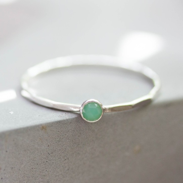 Chrysoprase ring - skinny stackable Chrysoprase ring - skinny stackable