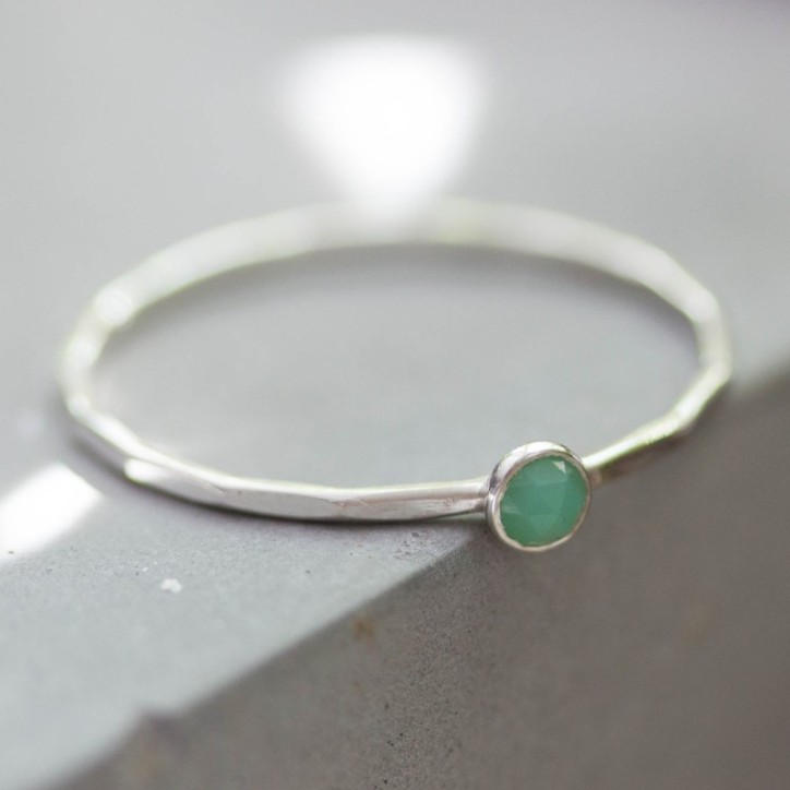 Chrysoprase ring - skinny stackable Chrysoprase ring - skinny stackable