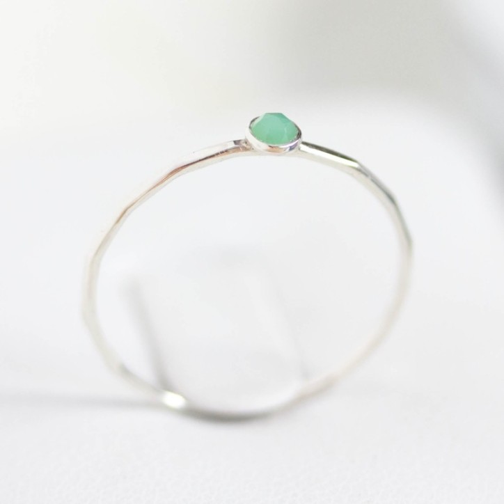 Chrysoprase ring - skinny stackable Chrysoprase ring - skinny stackable