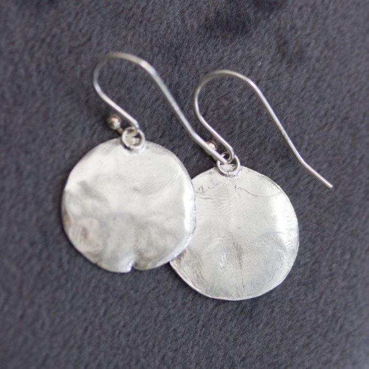 Nature inspired dangle earrings with Pelargonium leaf impressions Nature inspired dangle earrings with Pelargonium leaf impressions