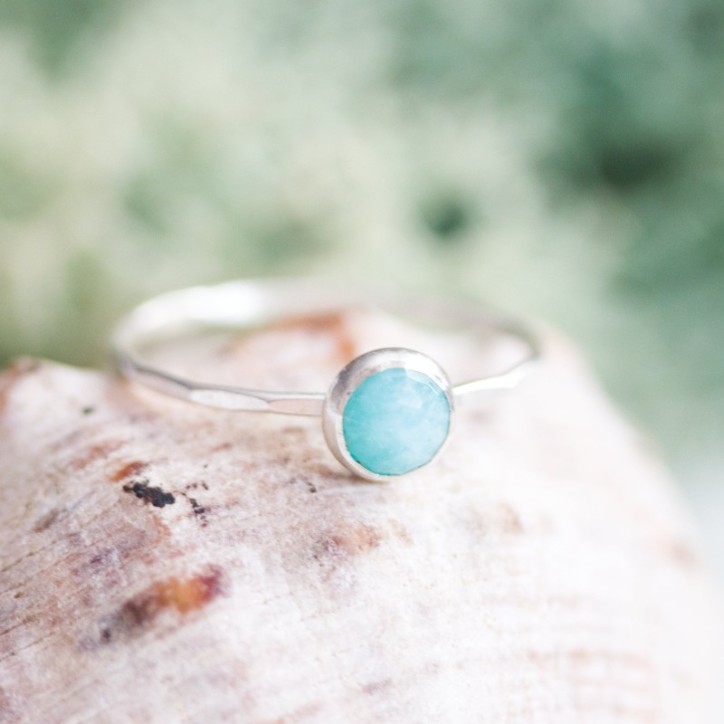 Amazonite ring - skinny stackable Amazonite ring - skinny stackable