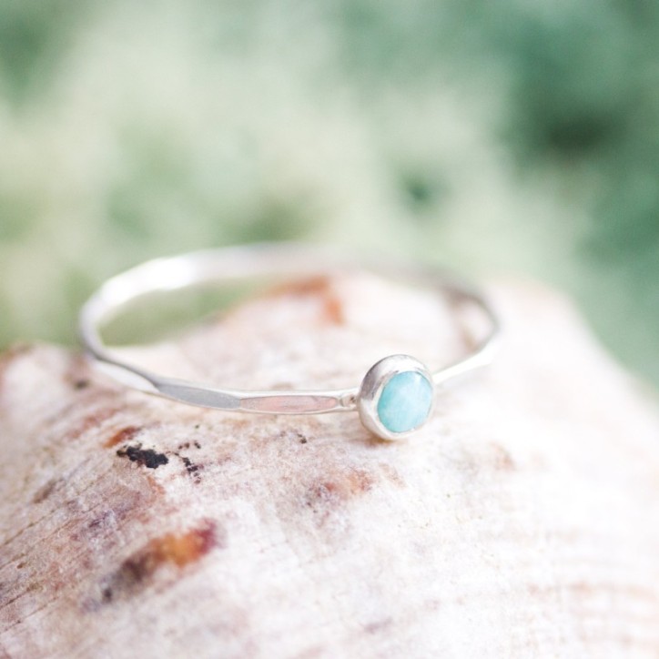 Amazonite ring - skinny stackable Amazonite ring - skinny stackable