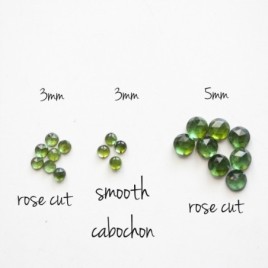 Green Tourmaline stud earrings, moss green