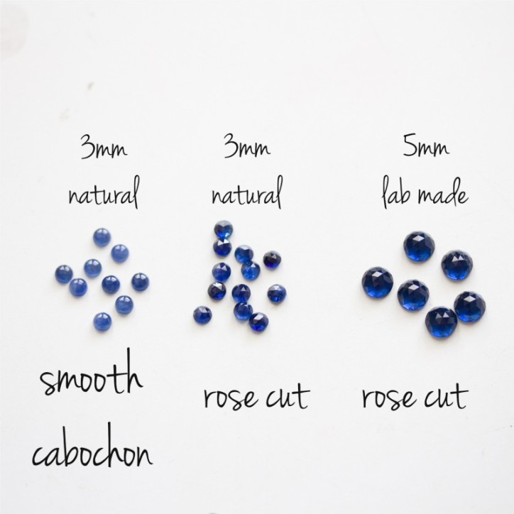 Sapphire stud earrings, sterling silver, September Birthstone Sapphire stud earrings, sterling silver, September Birthstone
