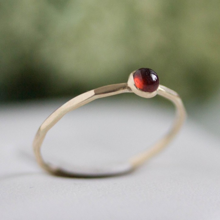 Red Garnet - skinny stackable ring Red Garnet - skinny stackable ring