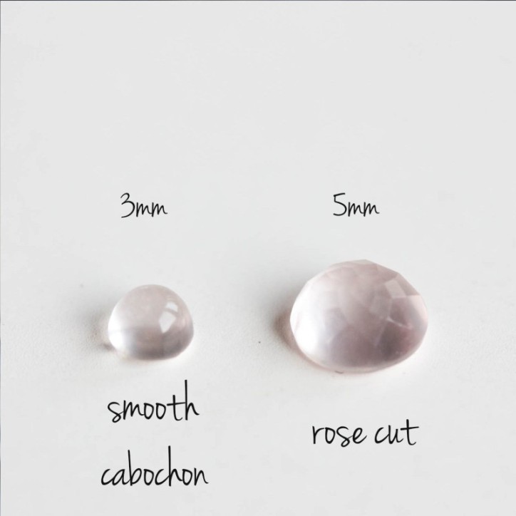 Rose Quartz - stackable ring with Rose Quartz gemstone Rose Quartz - stackable ring with Rose Quartz gemstone