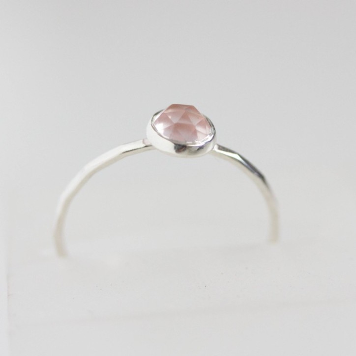 Rose Quartz - stackable ring with Rose Quartz gemstone Rose Quartz - stackable ring with Rose Quartz gemstone