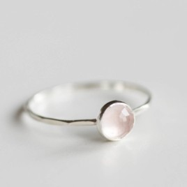 Rose Quartz - stackable ring with Rose Quartz gemstone