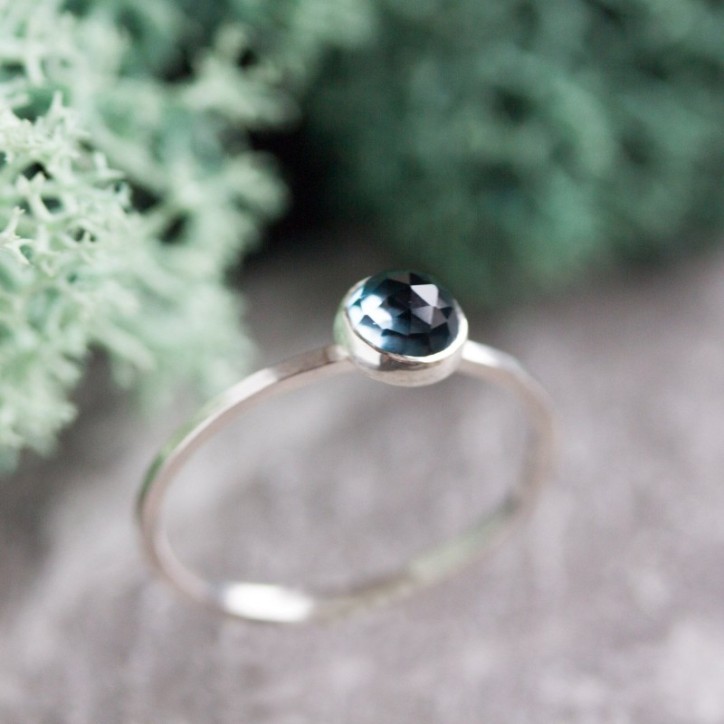 London Blue Topaz - skinny stackable ring London Blue Topaz - skinny stackable ring