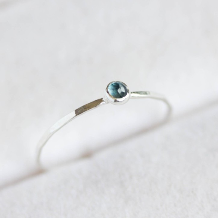 London Blue Topaz - skinny stackable ring London Blue Topaz - skinny stackable ring