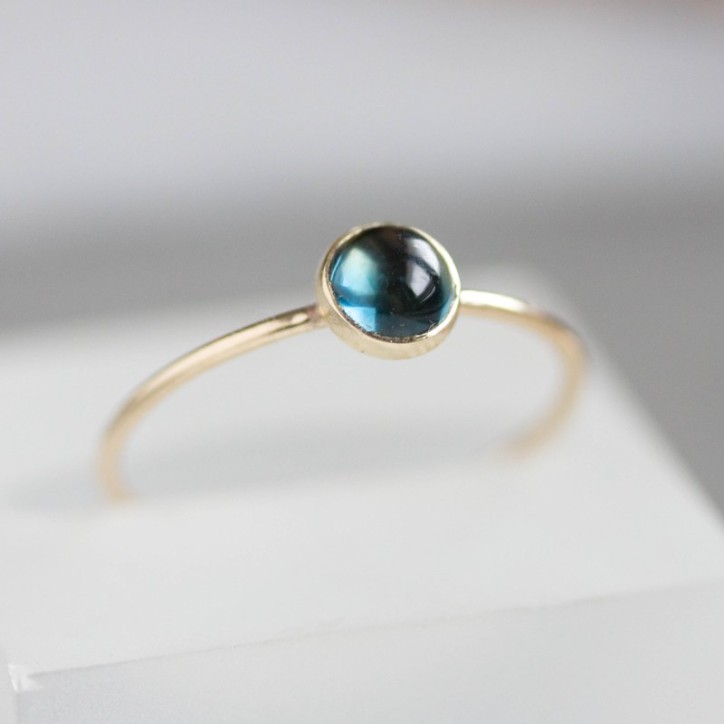 London Blue Topaz - skinny stackable ring London Blue Topaz - skinny stackable ring