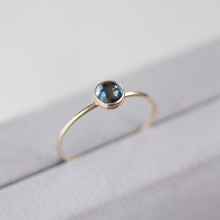 London Blue Topaz - skinny stackable ring London Blue Topaz - skinny stackable ring