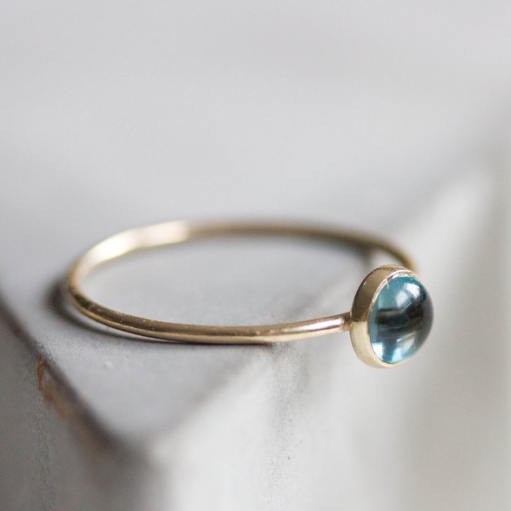London Blue Topaz - skinny stackable ring London Blue Topaz - skinny stackable ring