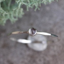 Alexandrite ring - skinny stackable for June