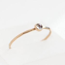 Alexandrite ring - skinny stackable for June