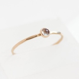 Alexandrite ring - skinny stackable for June