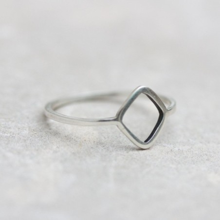 Rhombus ring - sterling silver or gold