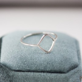 Rhombus ring - sterling silver or gold
