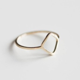 Rhombus ring - sterling silver or gold