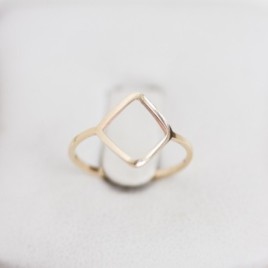 Rhombus ring - sterling silver or gold