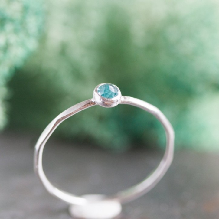 Apatite ring - skinny stackable