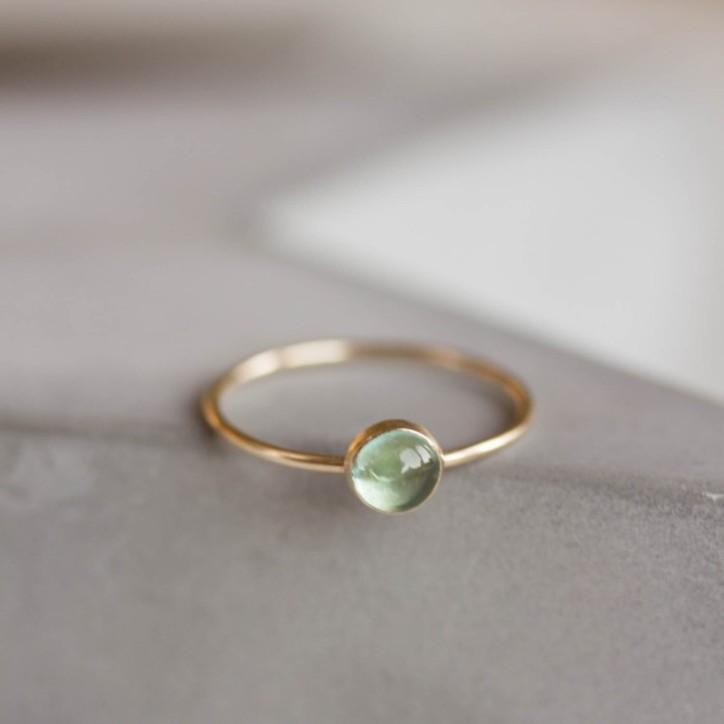 Apatite ring - skinny stackable